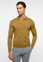 Knitted jumper in ocher plain