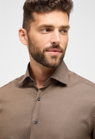 MODERN FIT Chemise taupe structuré