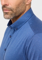 MODERN FIT Jersey Shirt in blau unifarben