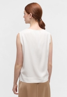 Viscose Shirt Bluse in off-white unifarben