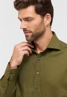 COMFORT FIT Hemd in khaki unifarben