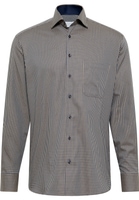 COMFORT FIT Shirt in dark brown checkered