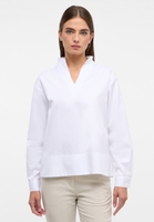 Soft Luxury Shirt Bluse in off-white unifarben