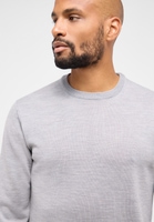 Knitted jumper in melange plain