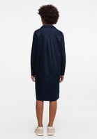 Shirt dress in navy plain