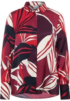 shirt-blouse in wine red printed