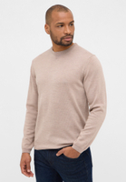 Knitted jumper in sand plain