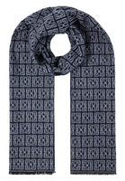 Scarf in black patterned