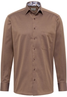 COMFORT FIT Cover Shirt châtaigne uni