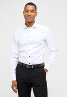 SLIM FIT Cover Shirt in weiß unifarben