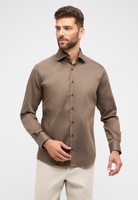 MODERN FIT Chemise taupe structuré