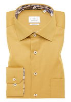 COMFORT FIT Cover Shirt in mustard yellow plain