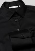 Satin Shirt Blouse in black plain