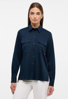 Jersey Shirt Blouse Bleu marine uni