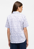 shirt-blouse in blue/white printed