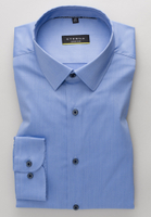 SUPER SLIM Performance Shirt in middenblauw vlakte