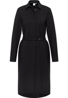 Shirt dress in black plain