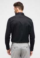 MODERN FIT Cover Shirt in schwarz unifarben