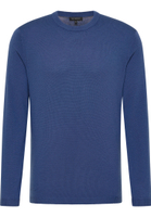 Gebreide pullover in blauw vlakte