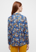 Blouse-chemisier indigo imprimé