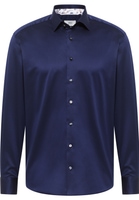 COMFORT FIT Luxury Shirt in dunkelblau unifarben