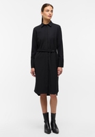 Shirt dress in black plain