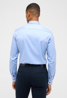 SLIM FIT Cover Shirt in mittelblau unifarben