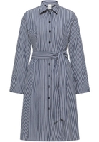 Shirt dress in navy striped