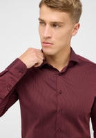 SLIM FIT Hemd in bordeaux strukturiert