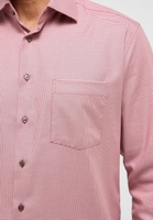 MODERN FIT Overhemd in lichtrood gestructureerd