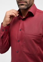 COMFORT FIT Hemd in rusty red strukturiert