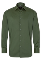 MODERN FIT Performance Shirt in green plain