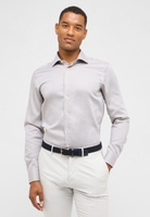 SLIM FIT Shirt in taupe structured