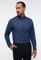 MODERN FIT Soft Luxury Shirt in denim unifarben