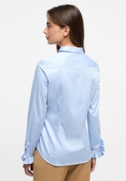 Satin Shirt Bluse in hellblau unifarben