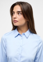 Satin Shirt Bluse in hellblau unifarben