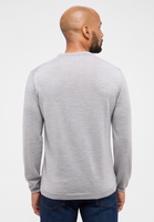 Gebreide pullover in melange vlakte