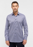 MODERN FIT Shirt in blue printed