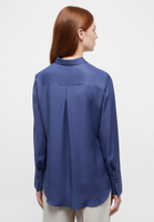 Viscose Shirt Blouse in indigo vlakte