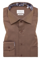 COMFORT FIT Cover Shirt in chestnut unifarben