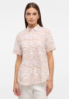 Blouse-chemisier beige imprimé