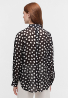 shirt-blouse in black printed