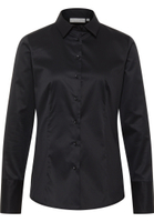 Cover Shirt Bluse in schwarz unifarben