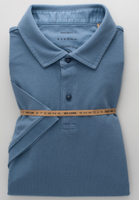 MODERN FIT Polo bleu uni