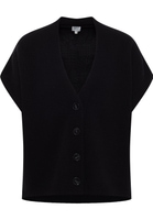 Knitted waistcoat in black plain