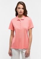 Polo shirt in coral plain