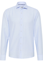 SLIM FIT Linen Shirt in hemelsblauw vlakte