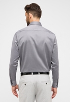 COMFORT FIT Cover Shirt in stahlgrau unifarben