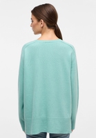 Gebreide pullover in mint vlakte