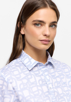 shirt-blouse in blue/white printed